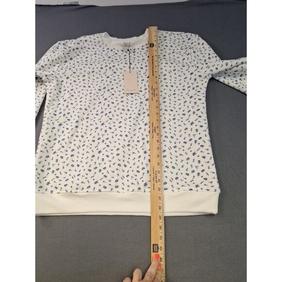 If it were Me Crew Neck Sweatshirt Size Large All over Small Floral Print - Picture 9 of 12